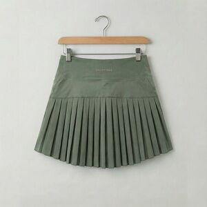 Goldhinge Women's Pleated Mini Skirt - Olive